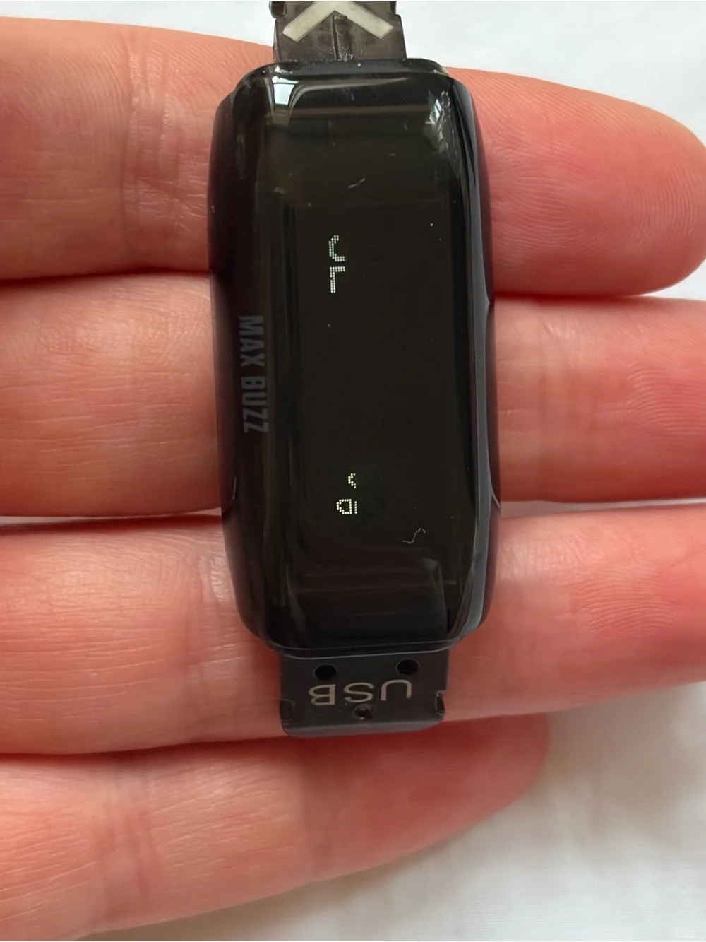 Virgin Pulse Max Buzz Fitness Activity HR Tracker USB Watch with Blue Black Band